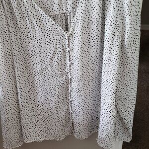 Black and white blouse
